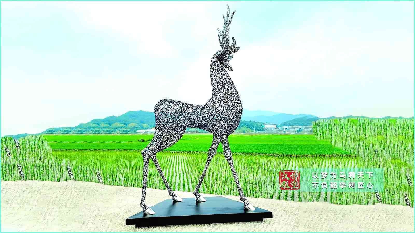 鏤空鹿雕塑,商場(chǎng)美陳裝飾雕塑,不銹鋼藝術(shù)鹿雕塑源頭廠(chǎng)家